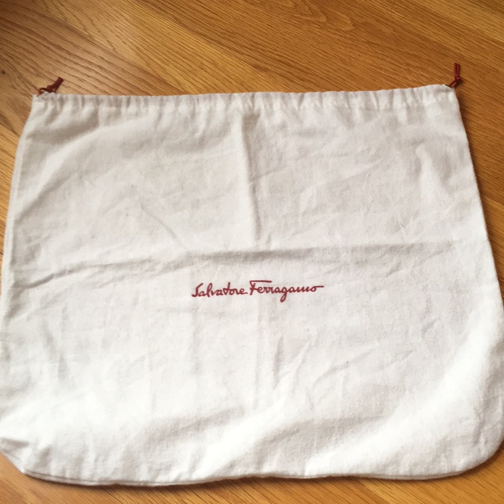 Salvatore Ferragamo white cloth bag